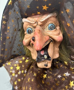 lot 30A image: Tall Witch Decorative Figurine