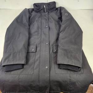 Andrew Marc Mens XL Black Coat Pockets Elastic Back Excellent Condition Missing Hood