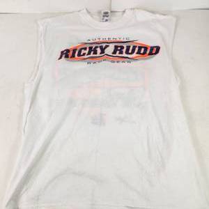 Ricky Rudd Racing Gear Mens White Tank Top BlueOrange XL