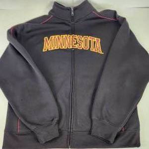 Mens MN Gophers Black Zipper Jacket Size Large SEE PICTURES