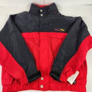 Chase Authentics Mens RedBlack Zippered Jacket With Hood Size XL Terry Labonte #5