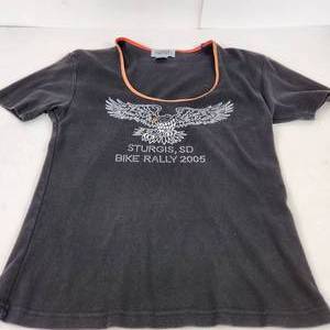 Womens Harley Davidson Black T-Shirt Sturgis, SD Bike Rally 2005