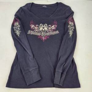 Womens Harley Davidson Long Sleeve T-shirt St. Cloud Viking Land No Tag I Think Size M
