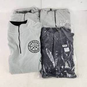 Lot Of Four New Sweatshirts Minnesota Outdoors Stitched 34 Zip 3 Gray 1 Blue