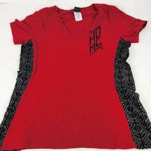 Womens RedBlack Harley Davidson T-Shirt V-Neck Size XL