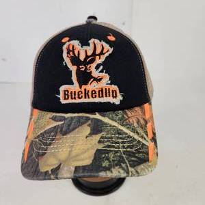 BuckedUp CamoOrange Trucker Hat Adjustable New