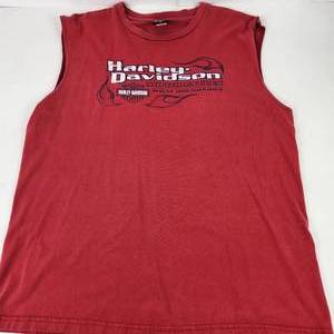 Mens Harley Davidson Red Tank Top Size XL St. Paul
