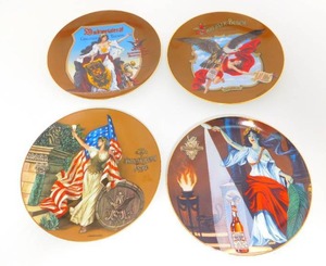 lot 4 image: Mirror Of Truth Fourth Issue Budweiser Archive Series Plate Collection Edition Limited To A Total Of 25 Firing Days-Plate Number 1494