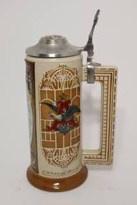 lot 48 image: Malt-Nutrine  1906 Calendar Series Summer Stein