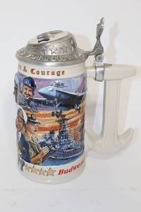 lot 57 image: Budweiser Honoring Tradition And Courage Series Navy Stein