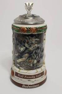 lot 140 image: Budweiser Animal Families Stein Series