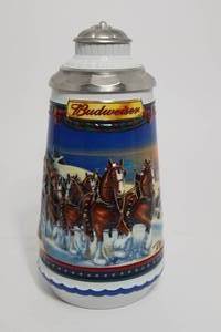 lot 145 image: 2002 Budweiser Holiday Stein