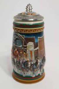 lot 150 image: 1997 Budweiser Holiday Stein