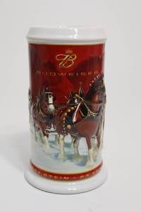 lot 162 image: 2004 Budweiser 25th Anniversary Holiday Stein