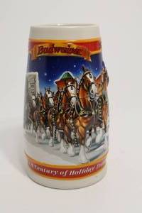 lot 167 image: 1999 Budweiser Holiday Stein