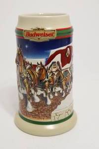 lot 168 image: 1998 Budweiser Holiday Stein