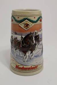 lot 170 image: 1996 Budweiser Holiday Stein
