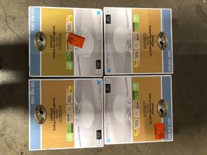 Lot of Hampton Bay Universal Ceiling Fan LED Light Kit White Finish   Customer Return See Pictures