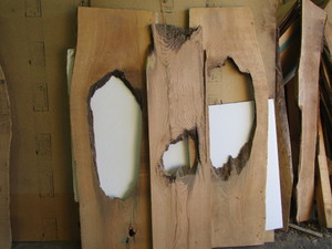 Three Red Oak Picture Frames, 62L...