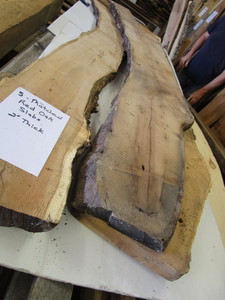 Five matched Red Oak Slabs 2 Thick...