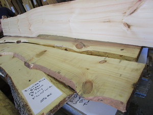 Five White Pine Slabs 8ft Long...