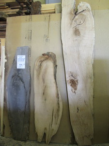 Three Red Oak Slabs, 55 to 87 Lon...