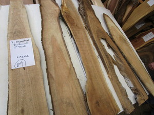 Seven Assorted Butternut Slabs, 40...