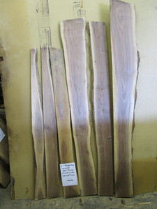 Six Assorted Walnut Slabs, 53 to 6...