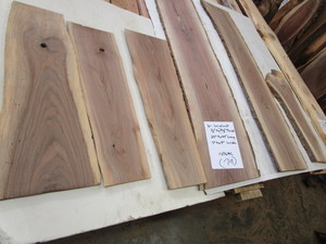 Six Walnut Slabs, 24 to 44 Long...