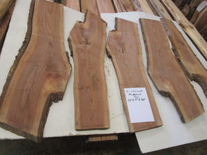 Five Matched Walnut Slabs, 36 Long...