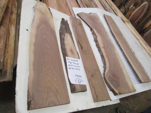 Five Walnut Slabs, 30 to 41L...