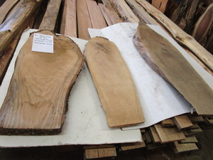Three Red Oak Slabs, 33 to 43...