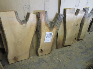 Six Red Oak Matched Slabs, 34 Long...