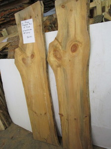 Two Pine Slabs, Matched Pair, 58 L...