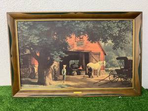lot 8 image: Horse & Buggy Days Artwork - Detlefsen 29 x 45