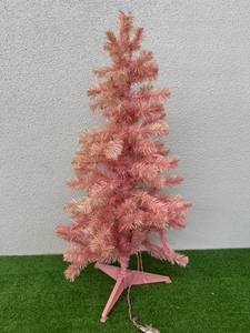 lot 47 image: 4 Tall Pink Lighted Tree
