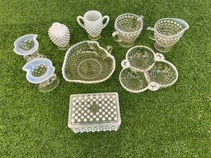 lot 52 image: Fenton Moonstone Glassware