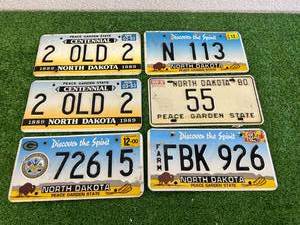 lot 71 image: North Dakota License Plates