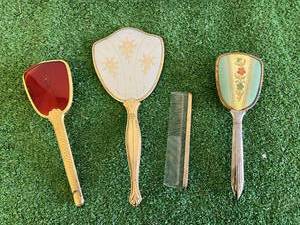 lot 114 image: Vintage Brush, Mirror, Comb