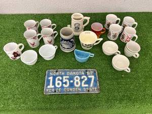 lot 148 image: Mugs, Steins & 1957 ND License Plate