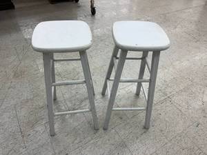 lot 192 image: Pair of Wood Stools