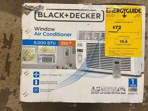 lot 10 image: Black and Decker Window Air Conditioner - 8,000BTU
