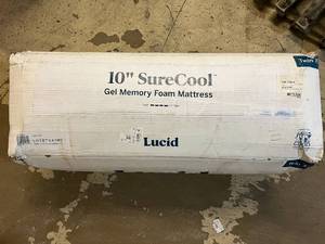 lot 13 image: Lucid 10 SureCool Gell Memory Foam Mattress - Twin XL