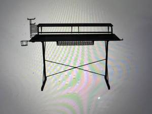 lot 26 image: Techni Sport Carbon Computer Gaming Desk - Black