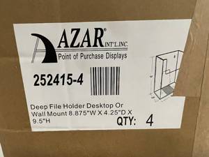 lot 55 image: 4 Pack of Azar Deep File Holders
