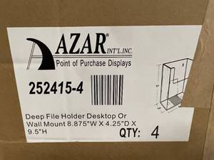 lot 57 image: 4 Pack of Azar Deep File Holders