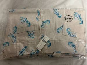 lot 63 image: Anthropologie Plus The Colette Cropped Wide Leg Pants