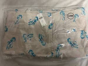 lot 64 image: Anthropologie Plus The Colette Cropped Wide Leg Pants