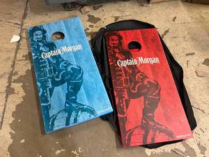 lot 68 image: Captain Morgan Themed Cornhole Set