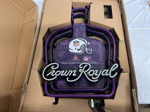 lot 73 image: Crown RoyalNFL Themed LED Sign